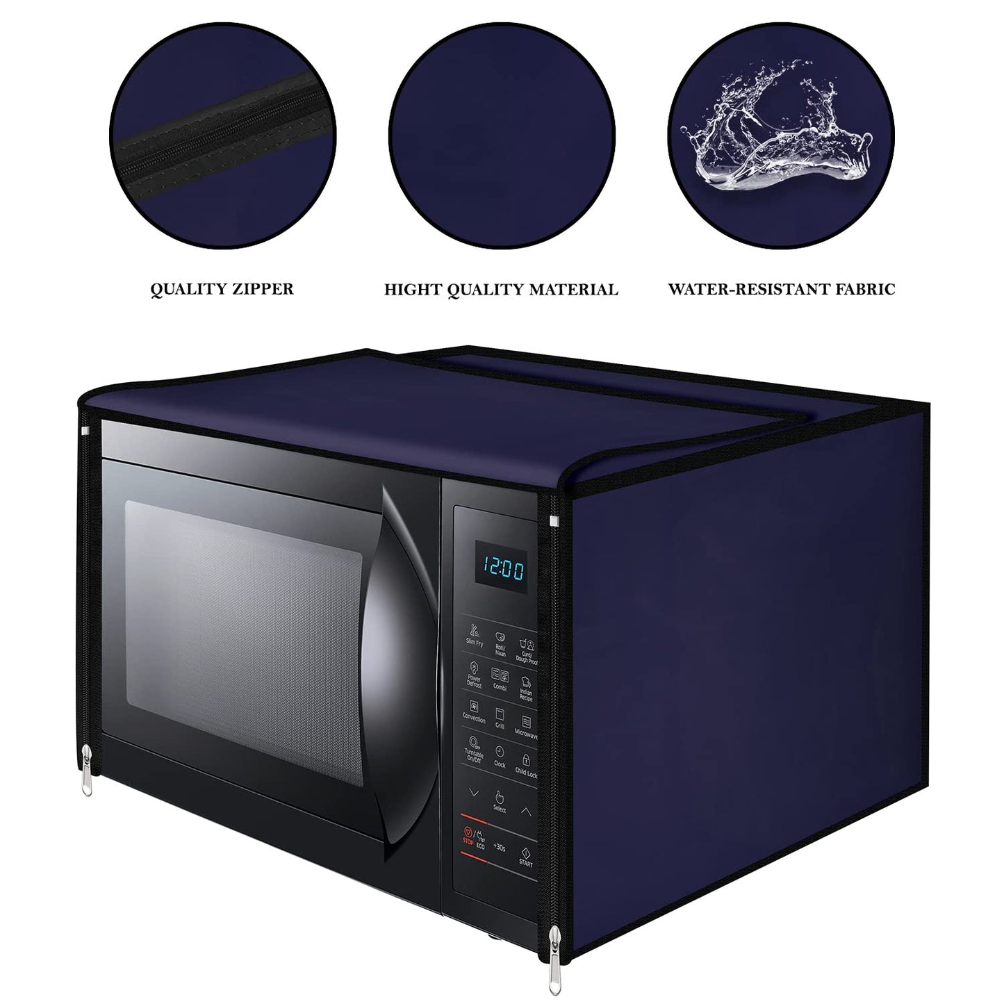 Microwave Oven IFB 30 Liters Cover Navy blue (Dustproof & Protective, Black Border)